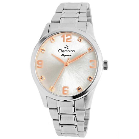 Relógio Champion Elegance Feminino Prata-Pedra - Cn25663q