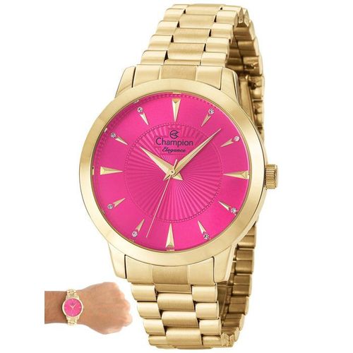 Relógio Champion Elegance Feminino Rosa CN25092L