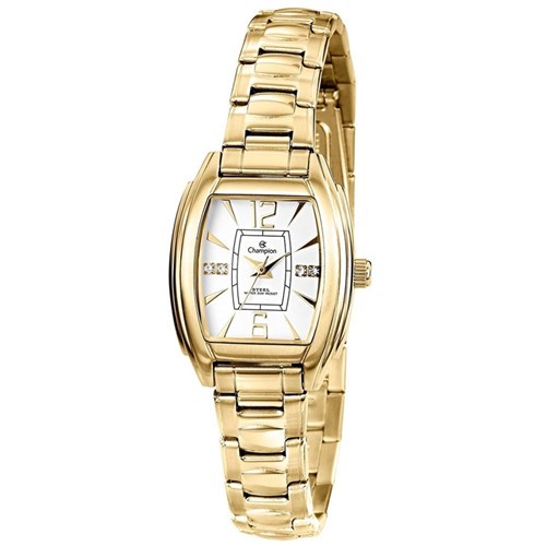 Relógio Champion Feminino Aço Dourado Pequeno CS28076W