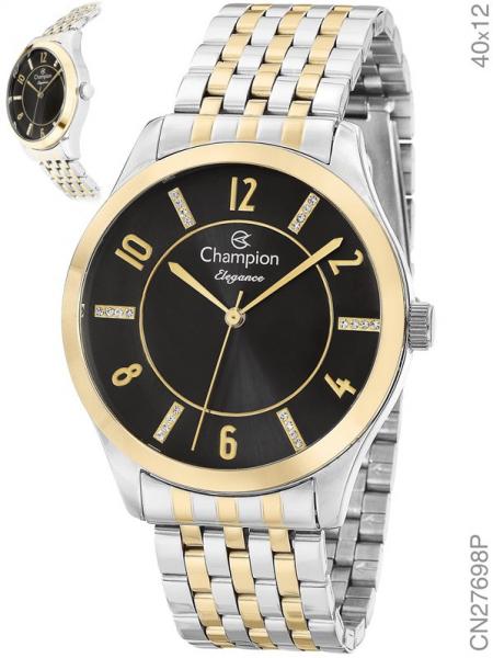 Relógio Champion Feminino Bicolor Fundo Preto Cn27698p