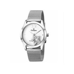 Relógio Champion Feminino C/ Strass Ch25918Q Prata