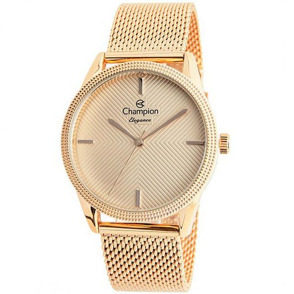 Relógio Champion Feminino CN24397Z Elegance Rose Listrado