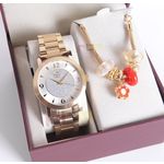 Relógio Champion Feminino Cn25136s + Pulseira com Berloques