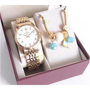 Relógio Champion Feminino CN25449S + Pulseira com Berloques