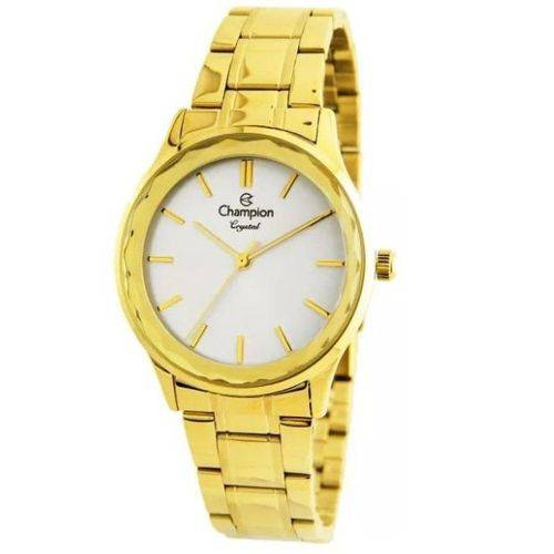 Relógio Champion Feminino Cn25574h Metal Dourado