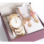 Relógio Champion Feminino Cn29865s + Pulseira com Berloques