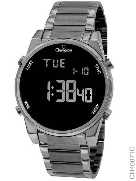 Relógio Champion Feminino Digital Cinza Calendário CH40071C