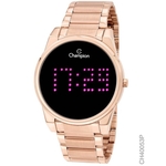 Relógio Champion Feminino Digital Dourado Rosé CH40053P