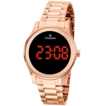 Relogio Champion Feminino Digital Led Dourado Ch48046z