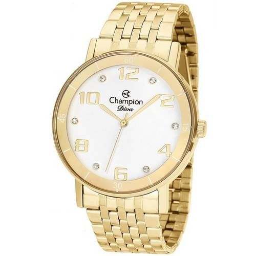 Relógio Champion Feminino Diva Dourado Cn26671h