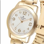 Relogio Champion Feminino Dourado Cn26500w + Pulseira Berloque