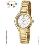 Relógio Champion Feminino Dourado Cn28311s + Pulseira