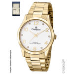Relógio Champion Feminino Dourado Cn29052w + Colar Brincos