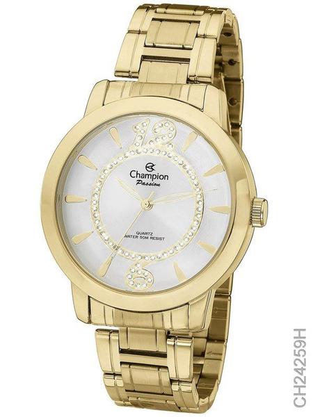 Relógio Champion Feminino Dourado com Cristais Ch24259h