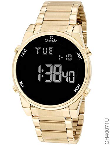 Relogio Champion Feminino Dourado Digital Ch40071u