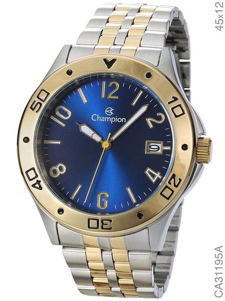 Relógio Champion Feminino Dourado E Prata Fdo Azul Ca31195a