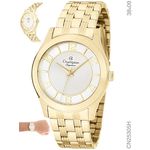 Relógio Champion Feminino Dourado Elegance Cn25305h