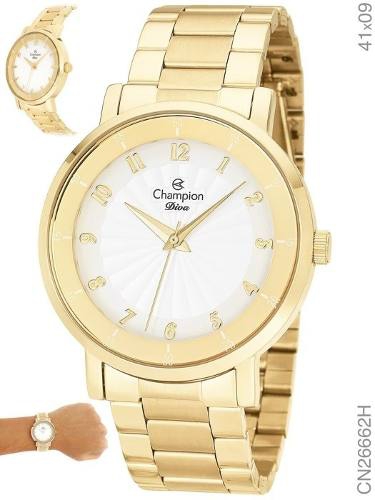 Relogio Champion Feminino Dourado Passion Cn26662h Original