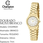 Relogio Champion Feminino Dourado Pequeno Ch24982h