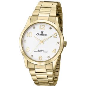 Relógio Champion Feminino Dourado Strass CN29052H