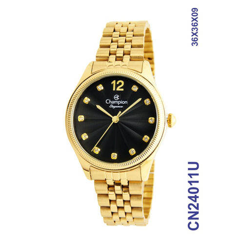 Relógio Champion Feminino Elegance Dourado Cn24011u