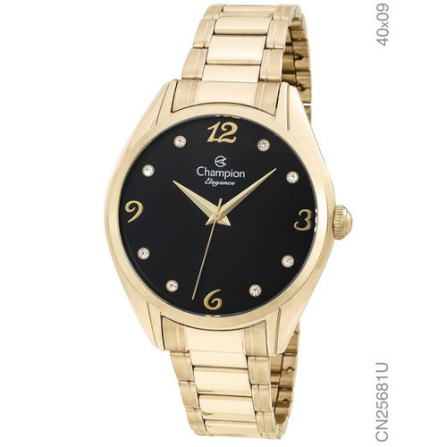 Relógio Champion Feminino Elegance Dourado Cn25681u