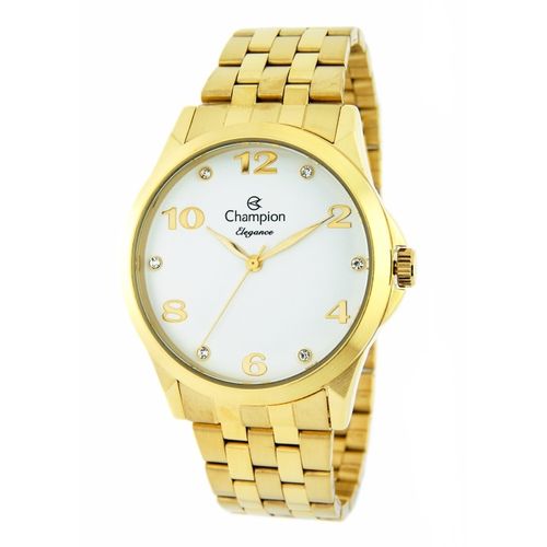 Relógio Champion Feminino Elegance Dourado Cn26260h