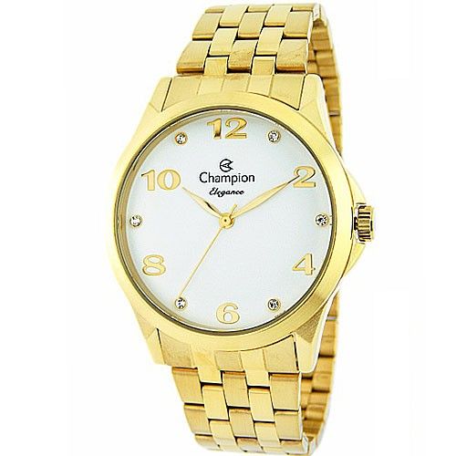 Relógio Champion Feminino Elegance Dourado Cn26260h