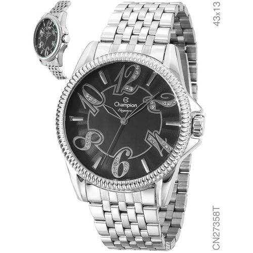 Relógio Champion Feminino Elegance Prateado Cn27358t