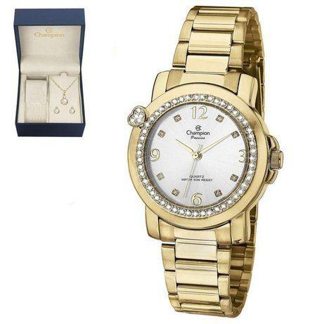 Relogio Champion Feminino Passion Dourado Ch24535w