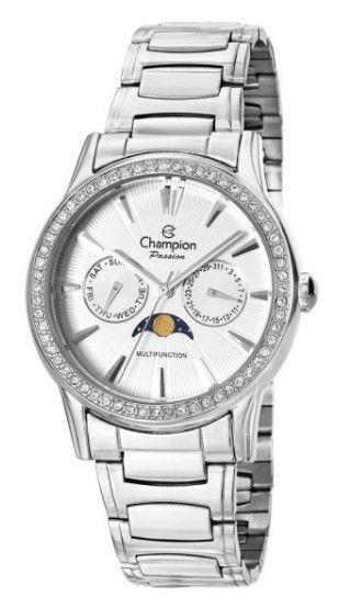 Relógio Champion Feminino Passion Prata Fase Lunar Ch38440q - Cod 30025760