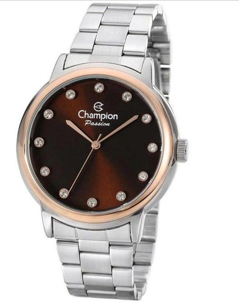 Relógio Champion Feminino Passion Prata Strass Cn29874p - Cod 30017587