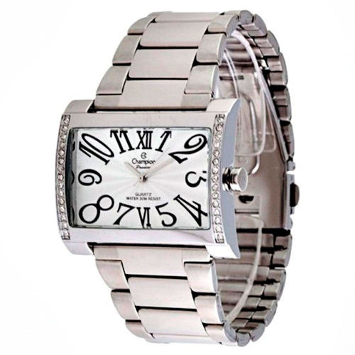 Relógio Champion Feminino Passion Quadrado Aço Inox Ch24240q