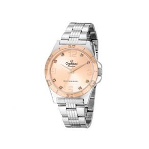 Relógio Champion Feminino Prata C/ Rosê Quartz com 1 Ano de Garantia CN29927X