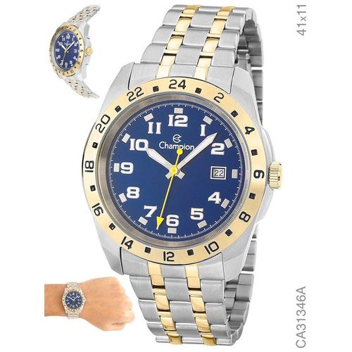 Relógio Champion Feminino Prata e Azul Aço Ca31346a