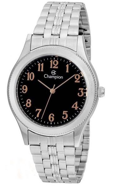 Relógio Champion Feminino Prateado Caixa Preta Ch22126t - Cod 30025873