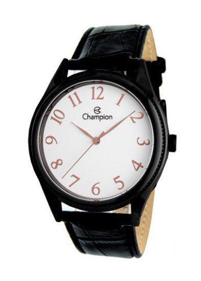 Relógio Champion Feminino Preto Pulseira Couro Ch22788m - Cod 30029136