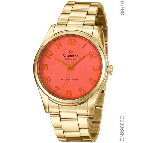 Relógio Champion Feminino Rainbow Dourado CN29883C
