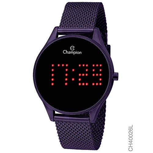 Relógio Champion Feminino Ref: Ch40026l Digital LED Roxo