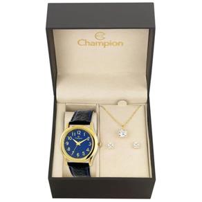 Relógio Champion Feminino Ref: Ch22224k Dourado + Semijóia