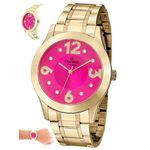Relógio Champion Feminino Ref: Cn29178l Fashion Dourado