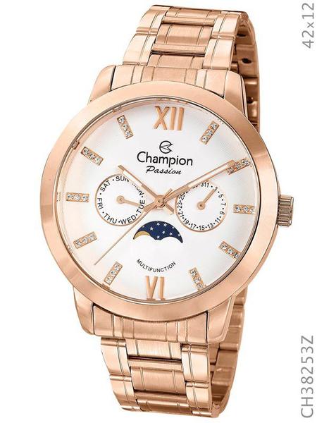 Relógio Champion Feminino Rosé Calend Lunar Ch38253z