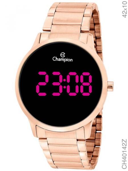 Relógio Champion Feminino Rosê Digital Led Rosa CH40142Z