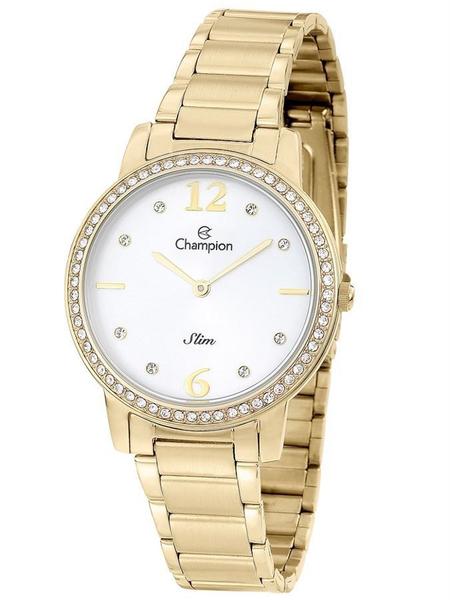 Relógio Champion Feminino Slim em Aço Dourado CS28432H