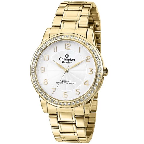 Relógio Champion Feminino Social Passion Dourado Cn28679h