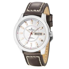 Relogio Champion Masculino Pulseira Couro Marrom CA30374Z