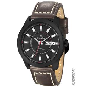 Relogio Champion Masculino Pulseira Couro Preto CA30374T