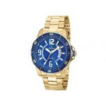 Relógio Champion Masculino Quartz Dourado Mostrador Azul Ca30945a