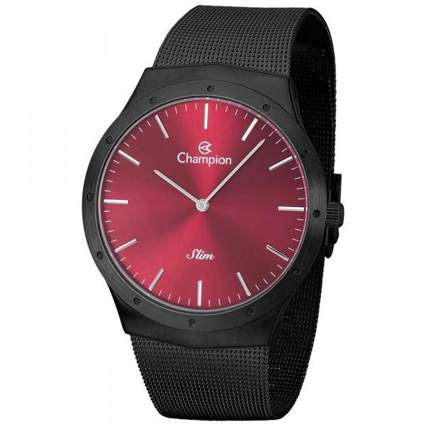 Relógio Champion Masculino Ref: Ca21811v Slim Mesh Black