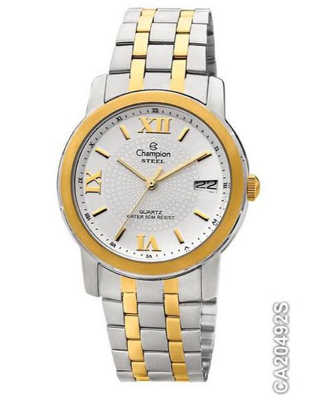 Relógio Champion Masculino Steel Ca20492s Prata com Dourado